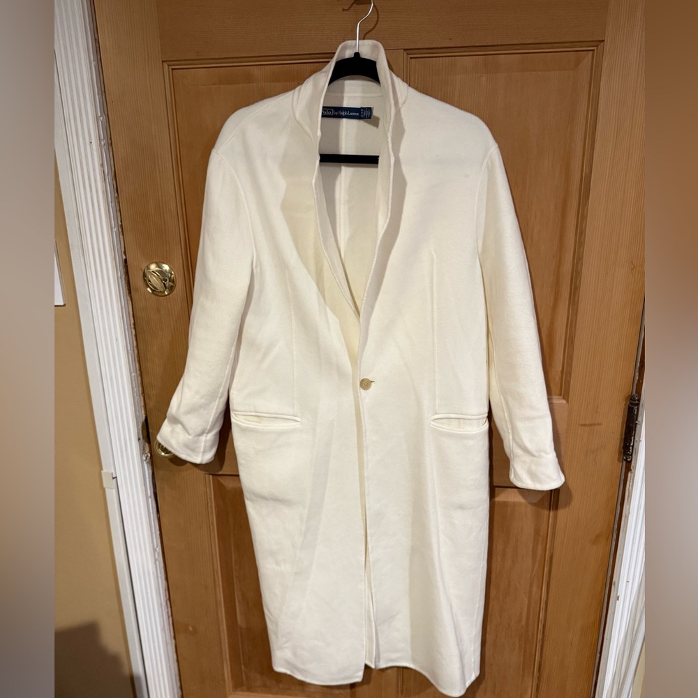 Polo Ralph Lauren - Cream Long Single-Button Topper, XS
